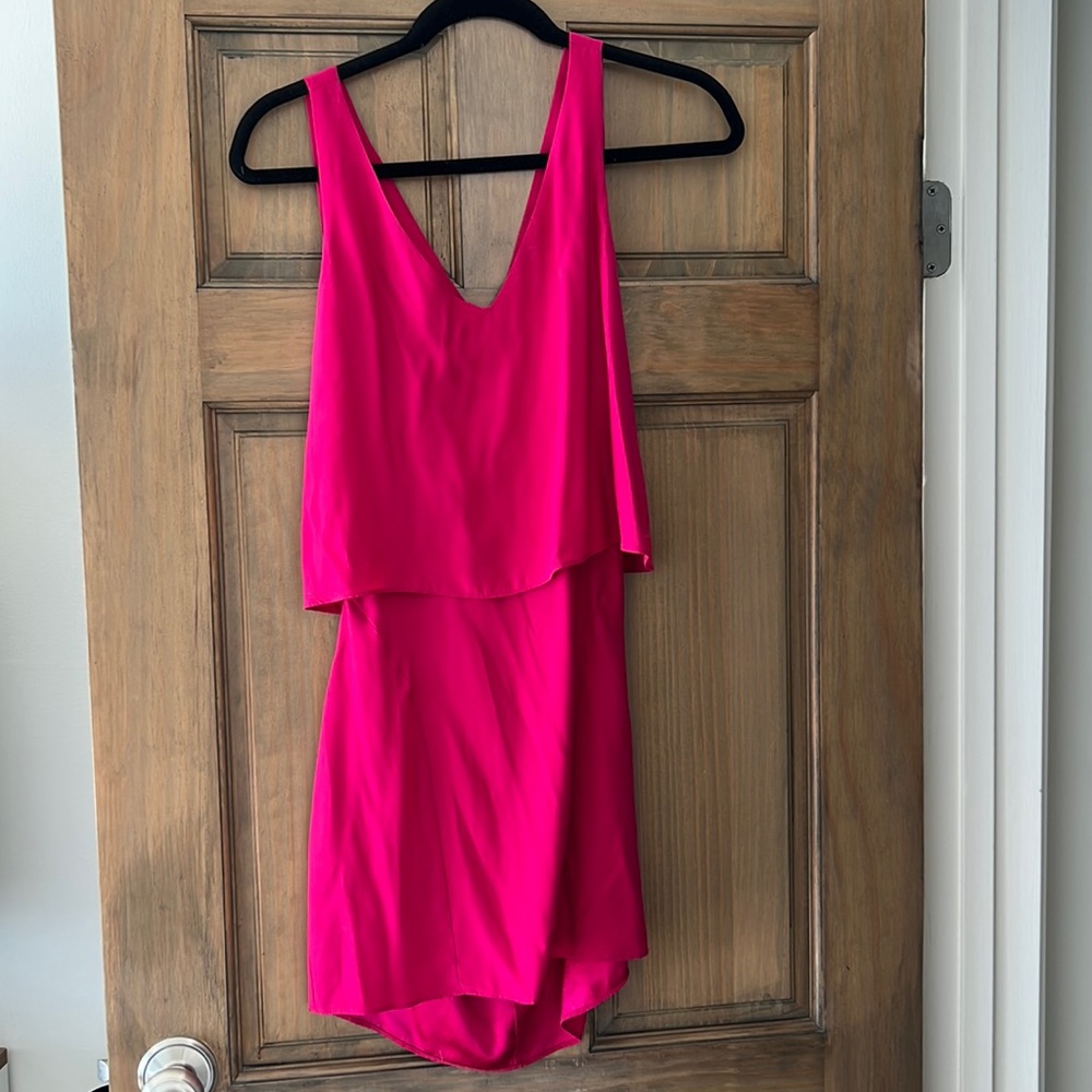 Pinkish red holiday dress